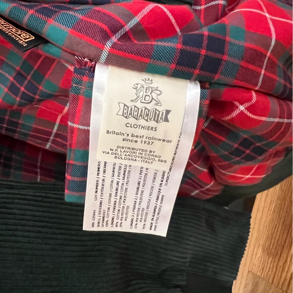 Baracuta G9 Corduroy Jacket/Coat- Dark Forest Green - Picture 6 of 9